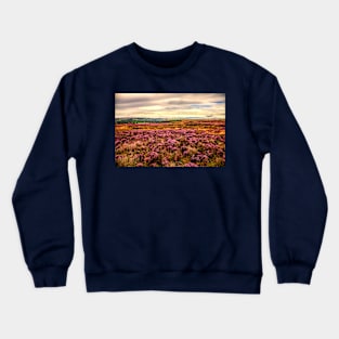 Pink Heather On The Yorkshire Moors Crewneck Sweatshirt